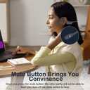 Meetings Open-Ear Headphones with Rotatable Noise-Canceling Boom Mic, Bone Conduction Bluetooth 5.4 Headphones with One-Touch Mute&Magnetic Charging for All-Day Use,Perfect for Driving Learning