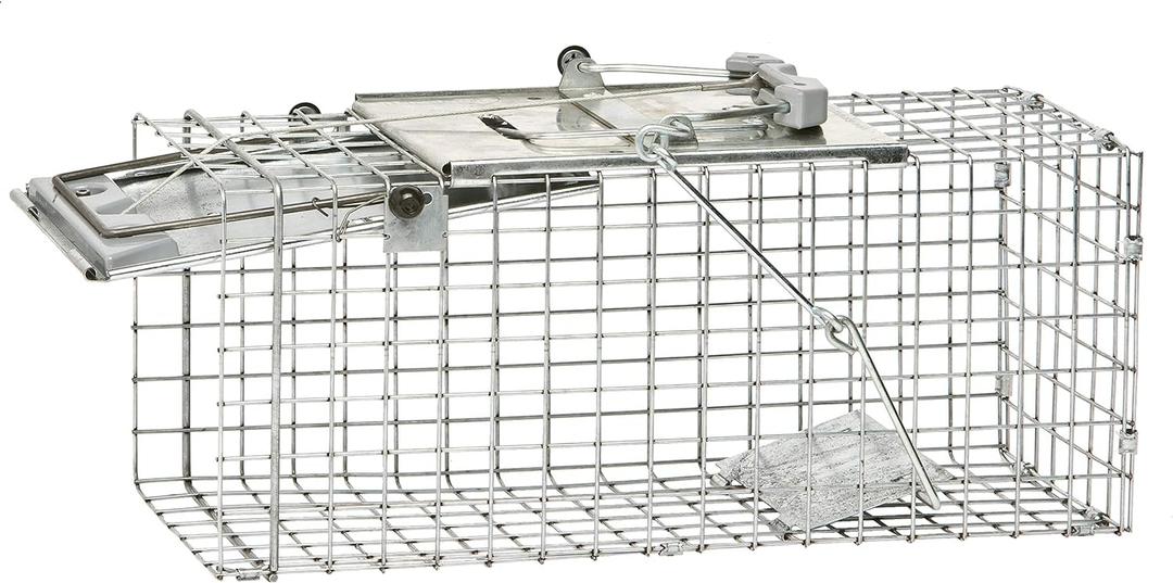 Havahart Easy-Set Catch and Release Small 1-Door Humane Live Animal Trap for Squirrels, Rabbits, Skunks, and Other Small Animals - 1083