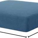 Hokway Stretch Couch Cushion Slipcovers Reversible Cushion Protector Slipcovers Sofa Cushion Protector Covers(Denim Blue, Small)