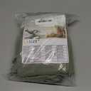 LAMIT Sage Green Linen Curtains 48 Inch Length 2 Panels, Light Filtering Panels Back Tab and Rod Pocket Neutral Drapes for Kitchen/Window/Loft Room, 34 x 48 Inch