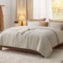 Bedsure California King Comforter Set Prewashed Bedding 3Pcs Beige 104"x96"
GentleSoft, Built to last, all season, bedding, comforter set, warm yet lightweight, gift choice, OEKO-TEX