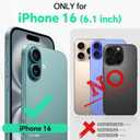 TUCCH Case Wallet for iPhone 16, [Detachable] [2 in 1] Stand RFID Blocking 4 Card Slots Wireless Charging Shockproof Case, PU Leather Magnetic Removable Flip Cover Compatible with iPhone 16, Cyan