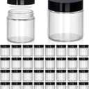 4 oz Clear Glass Jars with Lids - 32 Pack Cosmetic Containers with Inner Liners, Wide-Round Smooth Mouth, Sealable for Creams, Lotions, Essential Oils, Body Butter, Travel Samples