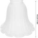 UKCOCO Vintage Glass Lamp Shade 5.5 Inch Frosted Flower Shape Replacement for E12 Table Lamps Ceiling Pendant Lighting Fixtures Home Decor, 14.50X14.00X14.00CM