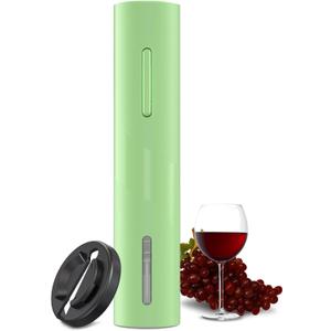 COKUNST Battery Wine Opener, Automatic Corkscrew with Foil Cutter Gift for Home Wedding Party Green