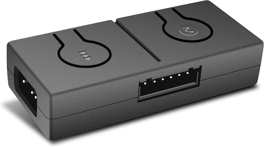 EZDIY-FAB 12V to 5V RGB Converter, 3-Way Splitter, SATA Connector, 50 Color Modes, 100x 5V LEDs