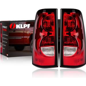 OKLPF Rear Brake Tail Light Compatible With 2003 2004 2005 2006 Chevy Silverado 1500 1500HD 2500 2500HD 3500,Replace Red Taillight Assembly,Included Bulbs and Harness,Driver and Passenger Side