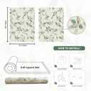 3 x Boho Peel and Stick Wallpaper 17.3''x78.7'' Modern Beige Botanical Wall Paper Thicken Waterproof Self Adhesive Removable Green Leaf Wallpaper Contact Paper for Cabinets Bedroom Decoration Vinyl