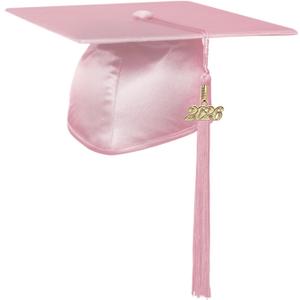 Endea Graduation Shiny Cap & Tassel (Pink, 2026)