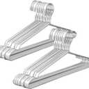 16.5" Heavy Duty Extra Wide Stainless Steel Coats Hangers, Strong Durable Metal Hanger for Heavy Garments, Sturdy Metal Rack for Shirts Jackets Trousers Pants Slack, 20 Pack, Silver