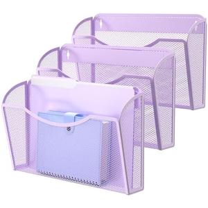 MINDEPOT Wall File Organizer,Hanging Wall Mounted File Folder Binder Holder Mail Organizer for Office,Home and School Supplies