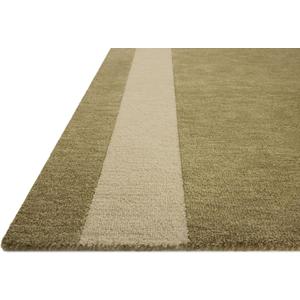 Loloi Leanne Ford Craven Collection CVN-01 Light Olive/Oatmeal 8'-6" x 11'-6" Area Rug Geometrical, Patterned, Neutral, Living Room, Bedroom, Dining Room