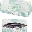 Hair Tools Travel Carrying Bag, Cute Quilted Floral Hair Tools Travel Bag for Shark Flexstyle Carrying Case Portable Shark Air Wrap Dryer Case Flat Curling Iron Organizer for Women (Green Floral)
