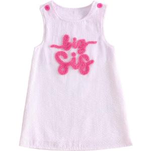 GOOCHEER Toddler Baby Girl Big Sister Clothes Big SIS Sleeveless Dress Striped Tank Dress Summer Outfit