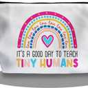Teacher Survival Kit Makeup Bag - Best Teacher Gifts Cosmetic Bag, 'it's a Good Day to Teach' Tiny Humans, Canvas Zipper Makeup Bag