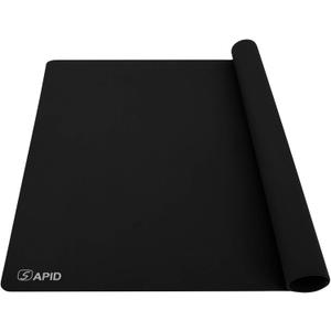 Sapid Extra Large Silicone Sheet for Crafts, Thick Silicone Jewelry Casting Mats, Nonstick Nonslip Silicon Mat for Epoxy Resin, Art Painting, Heat- Resistance Counter Mat (20"×27.9", Black)