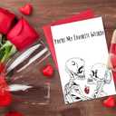 9 x Dark Humor Valentines Day Gifts for Him Her, Goth Spooky Valentines Day Card, Skeletons Valentines Day Cards Gifts for Boyfriend Girlfriend husband Wife - You're My Favorite Weirdo