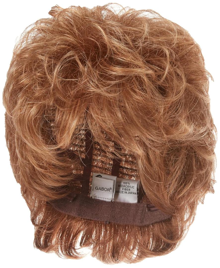 Instinct Luxury Short Wavy Shag Wig With Extended Lace Front by Hairuwear, Petite Average Size Cap, G27+ Ginger Mist