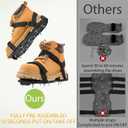 US:E (Sturdy Version) Spike Shoes for Epoxy Flooring Coating (99% Pre-installed) 13 1-Inch Spikes & 2 VeIcro Strap (Non-Slip, Supports Up to 200 Pounds) Fits Men's and Women's Shoes in US Size 6 to 12