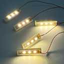 20pcs 14 LED Light Building Blocks Kit, USB Powered, Compatible with LEGO 3710 & MOC Creations, DIY Accessories for City Models & Brick Combinations (Warm White)