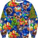 RAISEVERN Christmas Sweatshirt for Men Women Funny Pullover Xmas Top (Medium, Multicolor-39)