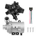 Electric Engine Water Pump with Thermostat Compatible with 328i 323i 128i 528i 325i 330i 525i Replace 11517546994 11517563183 11517586924
