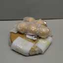 Small Round Wooden Side Table with Stacked Ball Pedestal Base, 12.4 X17.32 Accent Nightstand for Living Room, Bedroom, Corners (Natural)