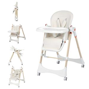 6-in-1 High Chair | Convertible Baby High Chair for Newborn to Toddler | Easy-Clean, Foldable & Adjustable with Removable Tray, White