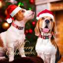 5 x Snowman Christmas Tree Christmas Dog Collar for Large Dogs - Premium Adjustable Soft Dog Christmas Collar (1 Pcs Christmas Red)