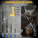 4-Piece 2", 4", 6", 12" Drill Bit Extension Set, Magnetic Screwdriver Bit Holder Extender with Aluminum Sleeve, 1/4 Inch Hex Shank Quick Release Extension Adapter, Durable CR-V Steel