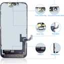 for iPhone 16e Screen Replacement 6.1 Inch, Diykitpl 3D Touch LCD Digitizer Screen for A3212, A3408, A3410, A3409 with Repair Tools Kit+Screen Protector+Waterproof Frame
