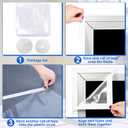 3 x 6363inches Window Insulation for Winter,Plastic Window Cover for Winter,Thermal Window Insulation Kit for Winterizing,Thick Transparent Window Seal Film for Winter Window Covering