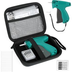 Tagging Gun for Clothing, Tag Attacher Gun Kit with 6 Needles, 1008pcs 2" Barbs Fasteners & 1 Hard Carrying Storage Case for Clothes Labeler  Green)