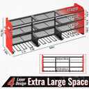 Large Power Tool Organizer Wall Mount-12 Drill Holder, Metal Heavy Duty Garage Tool Storage Shelves with Screwdriver Plier Holder, Gifts Idea for Men Dad Husband