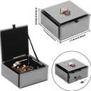 Jewelry Boxes for Women,Jewelry Organizer and Storage,Santa,Glass Mirrored Small Jewelry Box, 4.6"*2.6'',Ring,Earrings and Necklace Luxury Jewelry Box for Women or Girls,Black Gift Box