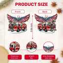 GENANY Firefighter Truck Christmas Ornament, Fire Truck Hanging Ornaments 2025, Wooden Keepsake, Christmas for Men Women, Firefighter Themed Tree Decoration