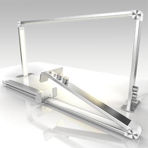 STOLAS Nail Tech Light, 15inch Height 4000-6000K Dimmable Nail Lamp for Desk, 3 Lighting Modes, LED Manicure Light, Model Building, Painting, Crafting-Silver