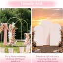 Arch Backdrop Stand and Cover Set 7.2FT/6.6FT/6FT, Gold Wedding Arch Frame with White Arch Cover Stretchy Spandex Wrinkle-Resistant, Wedding Arches for Ceremony Birthday Party Baby Shower