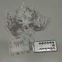 Brightown Star String Lights Battery Operated - 17 ft 50 LED Star Fairy String Lights with Remote and Timer, 8 Modes Waterproof for Bedroom Tent Loft Bed Patio Party Wedding Decor, Warm White