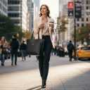 BOYATU Designer Tote Bag for Women: Vegan Leather Shoulder Handbag with 15.6" Zipper Compartment for Elegant Work Travel