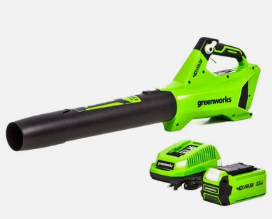 GreenWorks 2411902 40V Blower 450 CFM with 2.5Ah Battery and Charger