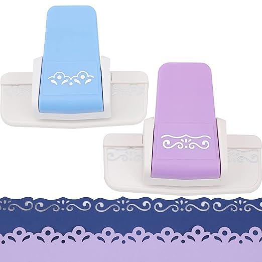 2pcs Border Punches, Border Edge Craft Floral Pattern Punches, Border Punches for Paper Crafts, Scroll Punch for Scrapbooks, Wedding Cards, Greeting Cards, Decoration and DIY Arts