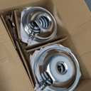 MP22YA Electric Stove Burner Element Replacement Set & W10290350 W10290353 4 Pack Silver Drip Pans - Perfectly Fit Whirlpool Electric Range Stove Top