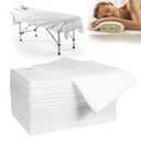100 Pack 31" x 71" Disposable Non-Woven Massage Table Bed Covers - 2-Ply Waterproof Spa Sheets for Facial, Tattoo & Waxing.