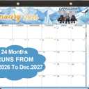24 Month Desk Calendar 2026-2027, Runs from January 2026 to December 2027, Large 17"x12" Desktop/Wall Monthly Calendar, 2 Year Academic Calendar with Note & To Do for Home, School or office