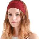 CHARM Womens Pirate Headband Headwrap - Turban Head Scarf, Pirate Bandana for Men, Festival Accessories, Boho Hair Band, Unisex Halloween Bandana (Dark Red)