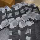 COOVAN 10 Pairs Mens Low Cut Socks Men 10 Pack Comfort Cushion Casual Socks (Large-X-Large, Black)