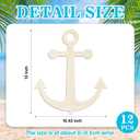 Anglechic 12 Pack 12 Inch Blank Anchor Cutout Unfinished Wood Anchor Slices Wooden for Crafts Summer Shaped Ornaments Door Hanger Decor for Summer Home Party Decoration Craft Project