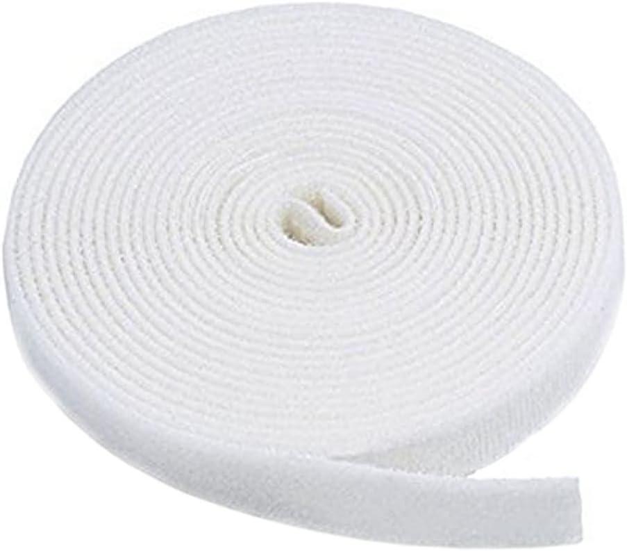 Hook and Loop Tape,3/4-Inch Reusable Cable Management Cable Tie Roll Magic Tape tie (25 YardsWhite)