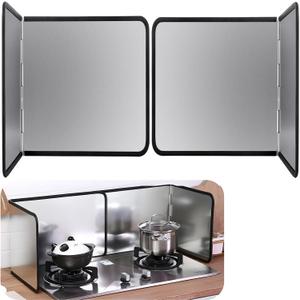 Foldable Stove Splatter Guard Grease Shield Nonstick Oil Stove Splash Guard Cooking Splatter Screen Kitchen Backsplash Protector For Stove Top Wall Gas Range Frying Pan Camping (Height 40cm)